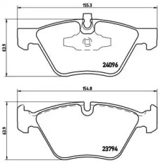 Комплект гальмівних колодок з 4 шт. дисків Brembo P06040