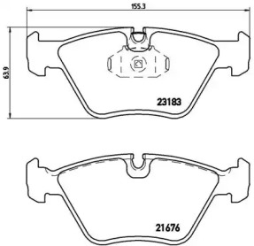 Комплект гальмівних колодок з 4 шт. дисків Brembo P06043