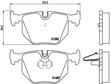 Комплект гальмівних колодок з 4 шт. дисків Brembo P06044
