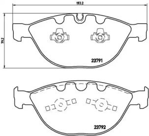 Комплект гальмівних колодок с 4 шт. дисків Brembo P06047