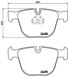 Комплект гальмівних колодок с 4 шт. дисків Brembo P06050