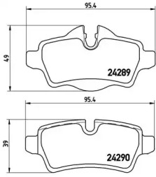 Комплект гальмівних колодок с 4 шт. дисків Brembo P06052