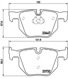 Комплект гальмівних колодок с 4 шт. дисків Brembo P06056