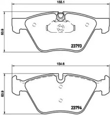 Комплект гальмівних колодок з 4 шт. дисків Brembo P06057