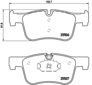 Комплект гальмівних колодок с 4 шт. дисків Brembo P06070