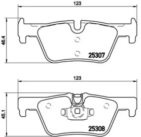 Комплект гальмівних колодок с 4 шт. дисків Brembo P06071