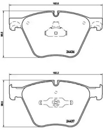 Комплект гальмівних колодок с 4 шт. дисків Brembo P06073