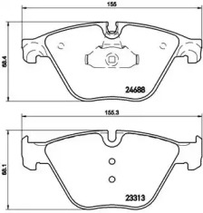 Комплект гальмівних колодок с 4 шт. дисків Brembo P06074