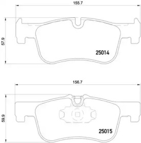 Комплект гальмівних колодок с 4 шт. дисків Brembo P06078