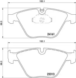Комплект гальмівних колодок с 4 шт. дисків Brembo P06081