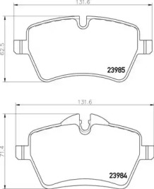 Комплект гальмівних колодок с 4 шт. дисків Brembo P06086