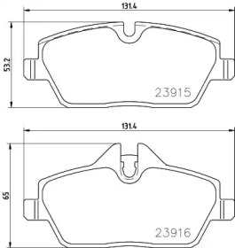 Комплект тормозных колодок Brembo P06091