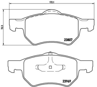 Комплект тормозных колодок Brembo P11013