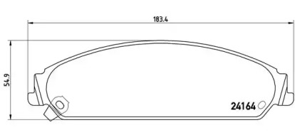 Комплект гальмівних колодок з 4 шт. дисків Brembo P11017