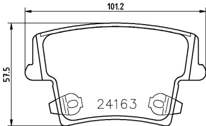 Комплект гальмівних колодок з 4 шт. дисків Brembo P11018