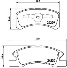 Комплект гальмівних колодок з 4 шт. дисків Brembo P16011