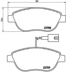 Комплект гальмівних колодок з 4 шт. дисків Brembo P23087