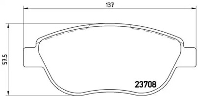 Комплект гальмівних колодок с 4 шт. дисків Brembo P23119