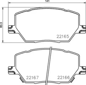 Комплект гальмівних колодок з 4 шт. дисків Brembo P23164