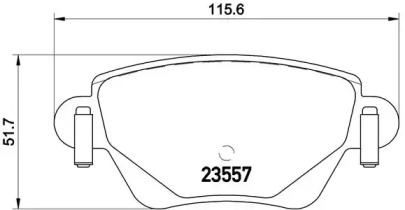 Комплект гальмівних колодок з 4 шт. дисків Brembo P24059