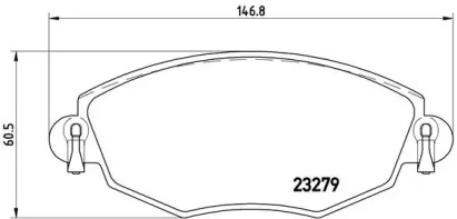 Комплект гальмівних колодок з 4 шт. дисків Brembo P24060