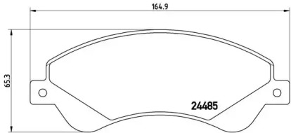 Комплект гальмівних колодок с 4 шт. дисків Brembo P24065
