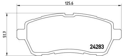 Комплект гальмівних колодок с 4 шт. дисків Brembo P24072