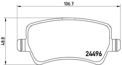 Комплект гальмівних колодок з 4 шт. дисків Brembo P24078