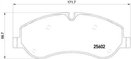 Комплект гальмівних колодок з 4 шт. дисків Brembo P24152