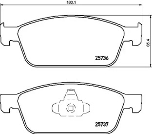Комплект гальмівних колодок з 4 шт. дисків Brembo P24157