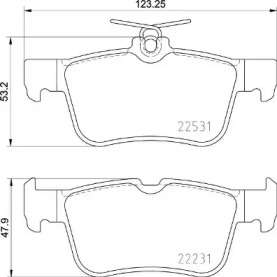Комплект гальмівних колодок з 4 шт. дисків Brembo P24175