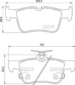 Комплект тормозных колодок Brembo P24201