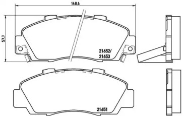 Комплект гальмівних колодок з 4 шт. дисків Brembo P28026