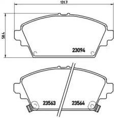 Комплект тормозных колодок Brembo P28029