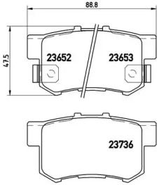 Комплект гальмівних колодок с 4 шт. дисків Brembo P28039