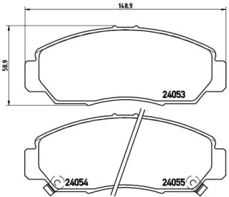 Комплект гальмівних колодок с 4 шт. дисків Brembo P28047