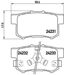 Комплект гальмівних колодок з 4 шт. дисків Brembo P28051