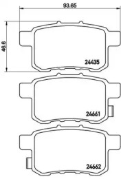 Комплект гальмівних колодок с 4 шт. дисків Brembo P28072