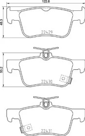 Комплект тормозных колодок Brembo P28089