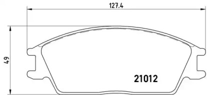 Комплект гальмівних колодок с 4 шт. дисків Brembo P30001
