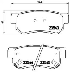 Комплект гальмівних колодок з 4 шт. дисків Brembo P30014