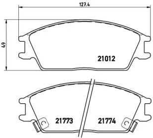 Комплект гальмівних колодок с 4 шт. дисків Brembo P30024
