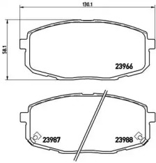 Комплект гальмівних колодок с 4 шт. дисків Brembo P30034