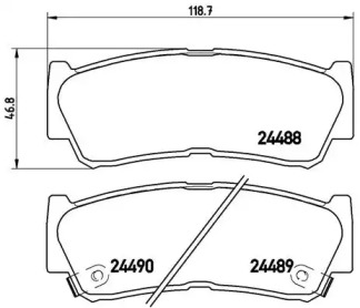 Комплект гальмівних колодок з 4 шт. дисків Brembo P30037