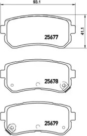 Комплект гальмівних колодок с 4 шт. дисків Brembo P30068