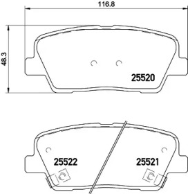 Тормозные колодки Brembo P30081