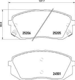 Комплект тормозных колодок Brembo P30093