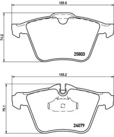 Гальмівні колодки Brembo P36028