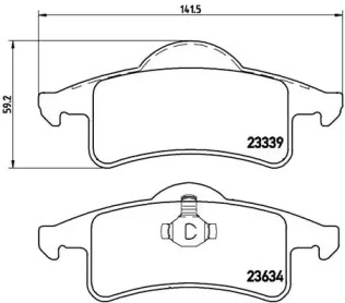 Комплект гальмівних колодок с 4 шт. дисків Brembo P37006