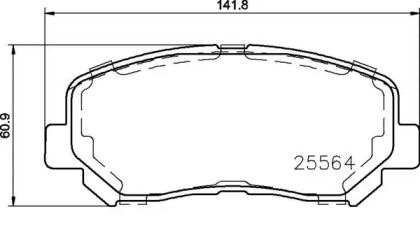 Комплект гальмівних колодок з 4 шт. дисків Brembo P37019